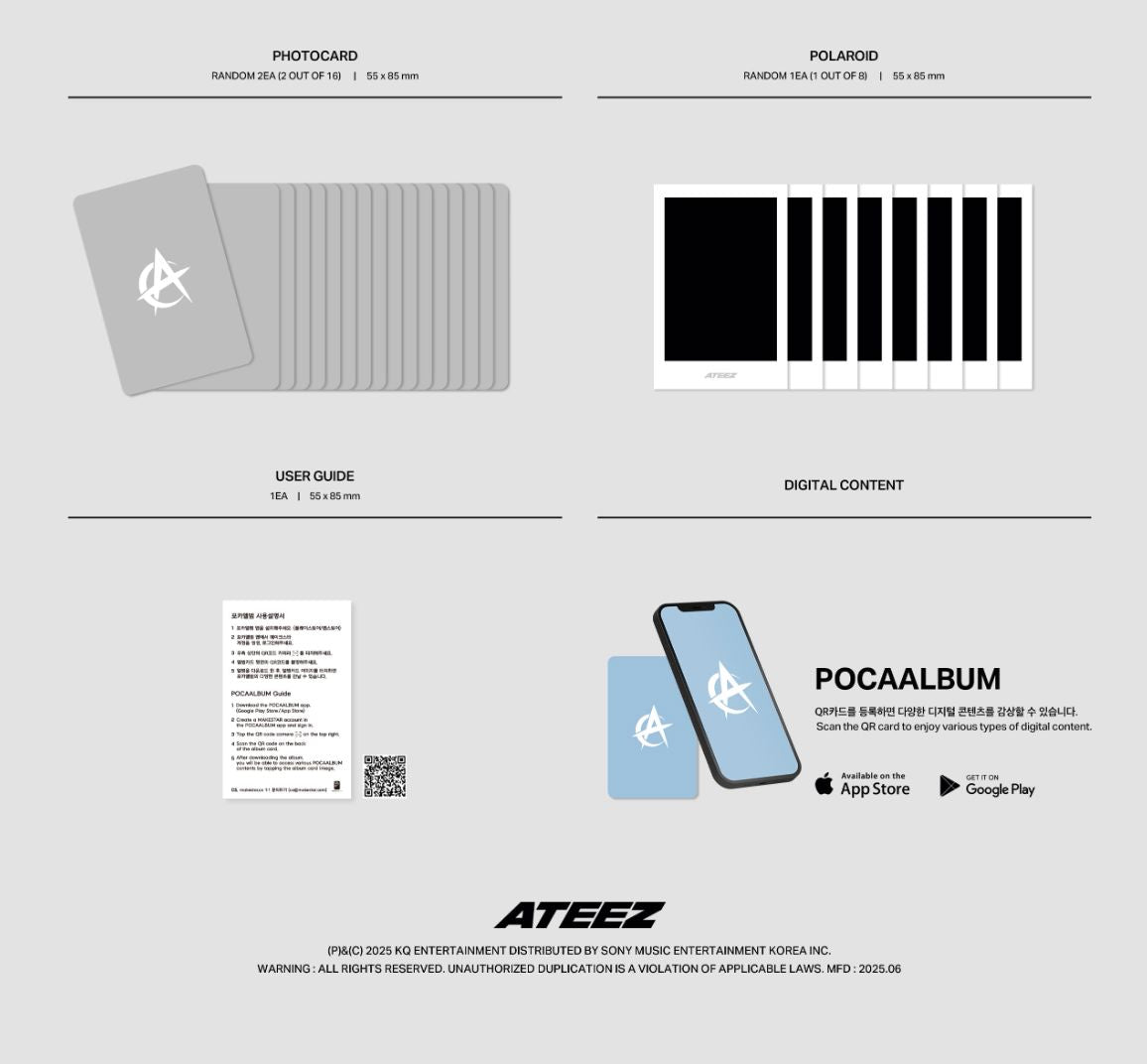 ATEEZ - GOLDEN HOUR : PART.3 (POCA ALBUM VER.) + Musicart Photocard Nolae