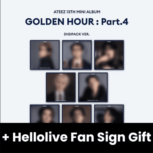 ATEEZ - GOLDEN HOUR : PART.4 (DIGIPACK VER.) + Hellolive Fan Sign Gift ATEEZ - GOLDEN HOUR : PART.4 (DIGIPACK VER.) + Hellolive Fan Sign Gift