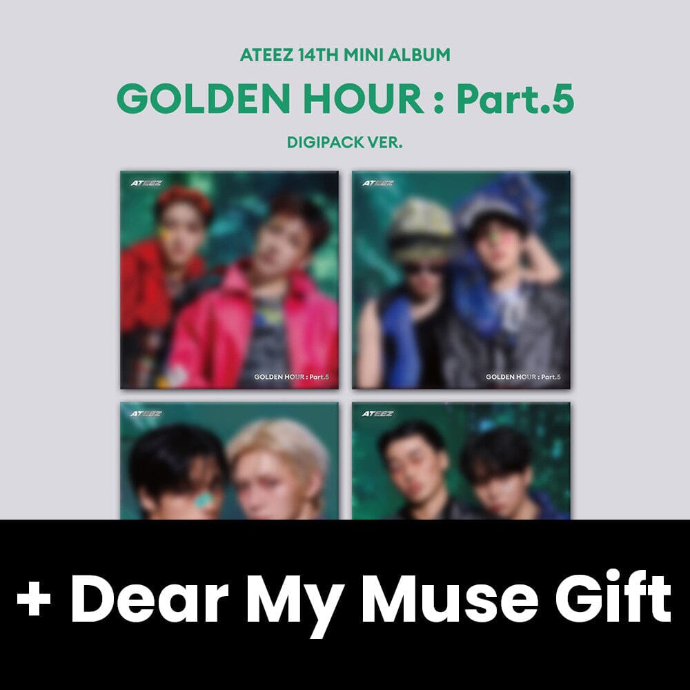ホンジュン ATEEZ GH5 Dear My Muse ラキドロ なでなで ATEEZ - GOLDEN HOUR : PART.5 (DIGIPACK UNIT VER.) + Dear My Muse Gift