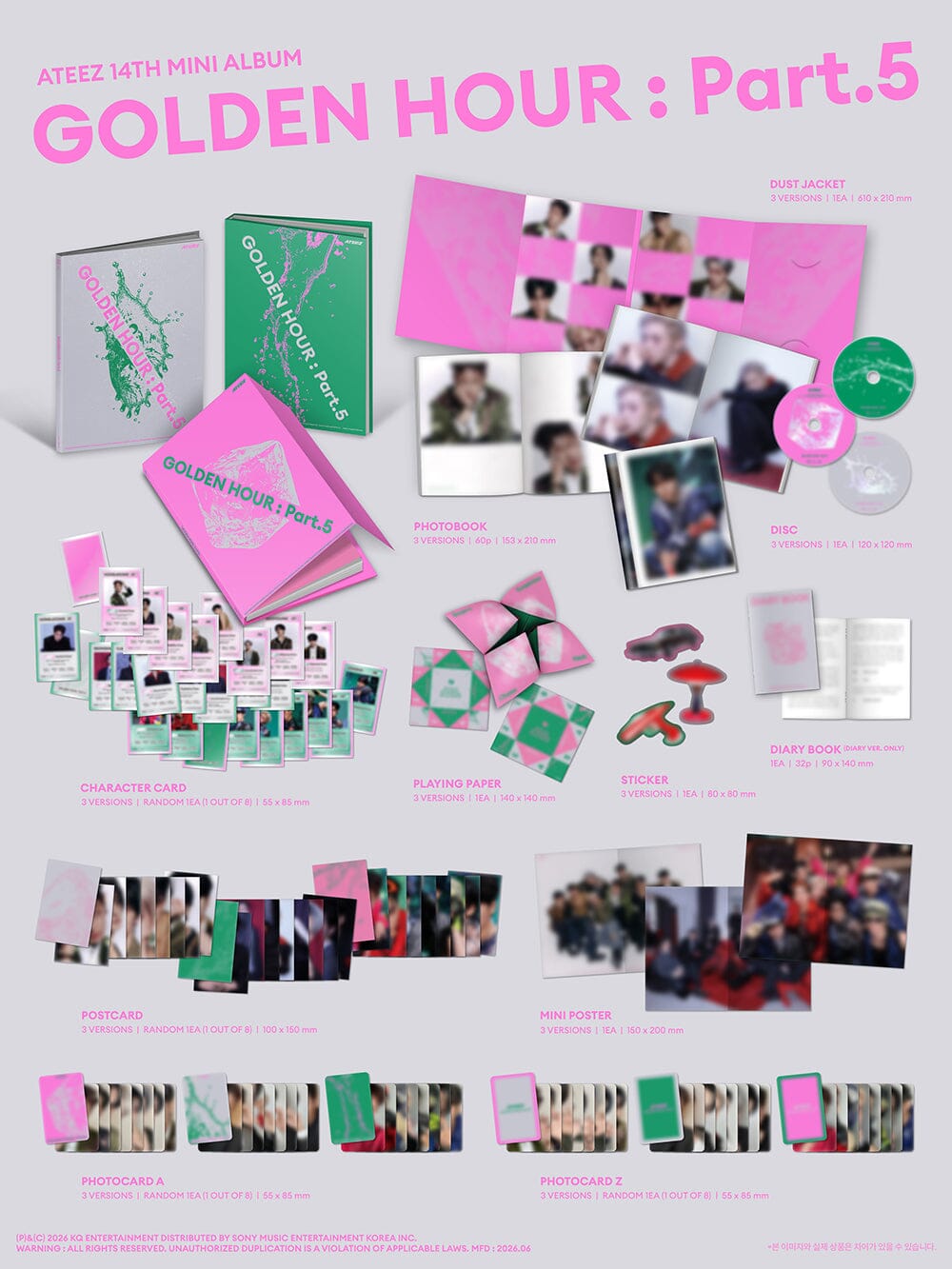 ATEEZ - GOLDEN HOUR : PART.5 + Soundwave Gift Nolae