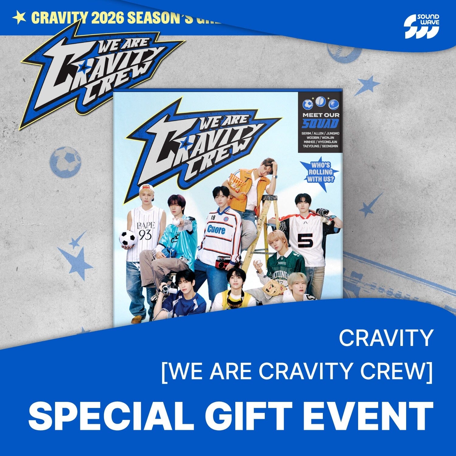 CRAVITY - 2026 SEASON'S GREETINGS + POB SOUNDWAVE PHOTOCARD Nolae