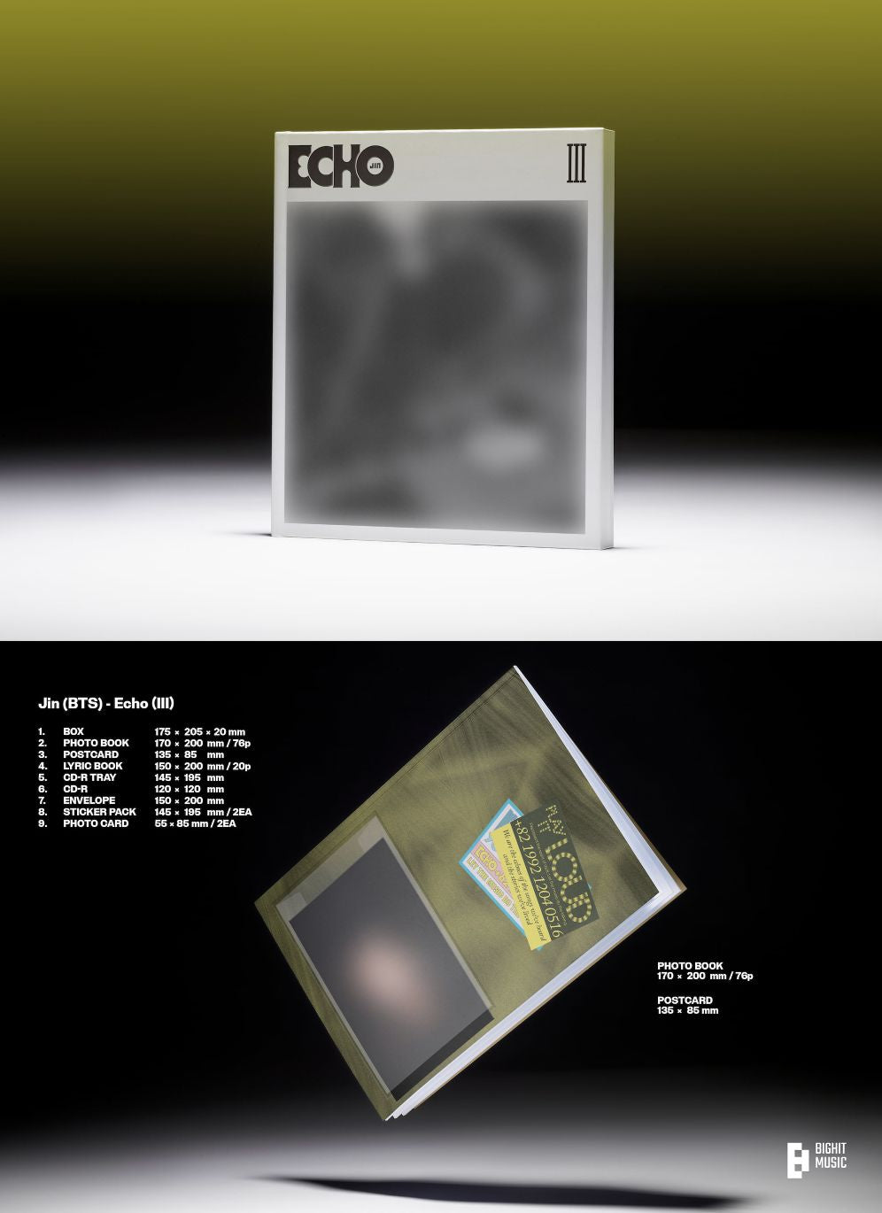 JIN (BTS) - ECHO SET + EARLY-BIRD Weverse Gift Nolae