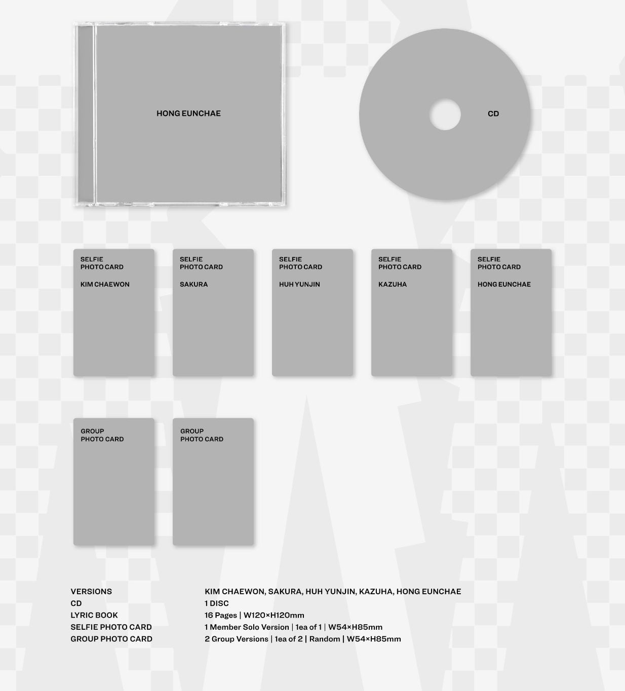 LE SSERAFIM - DIFFERENT (JAPAN 4TH SINGLE) (SOLO JACKET) + Weverse Gift