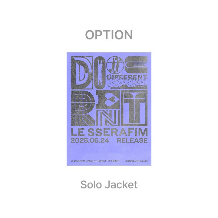 LE SSERAFIM - DIFFERENT (JAPAN 4TH SINGLE) (SOLO JACKET) + Weverse Gift
