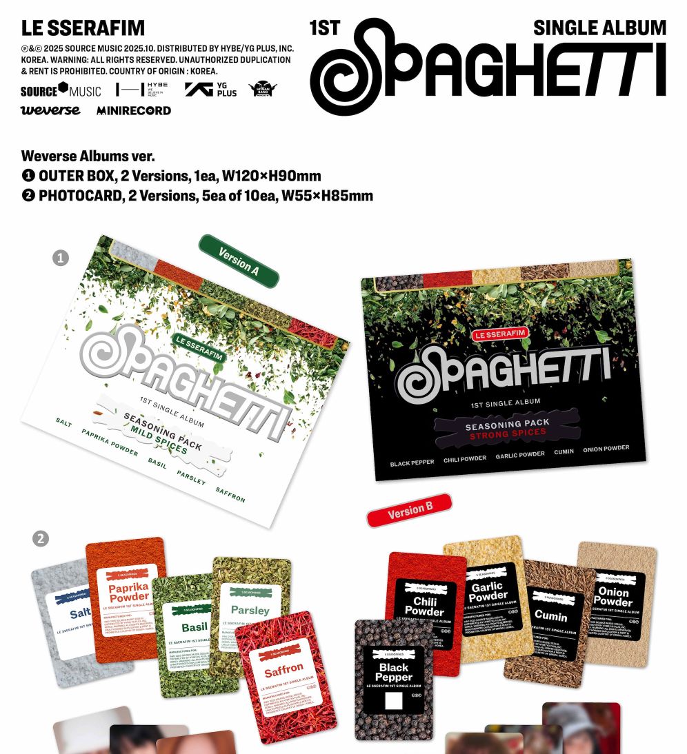 LE SSERAFIM - SPAGHETTI (WEVERSE ALBUMS VER.) Nolae