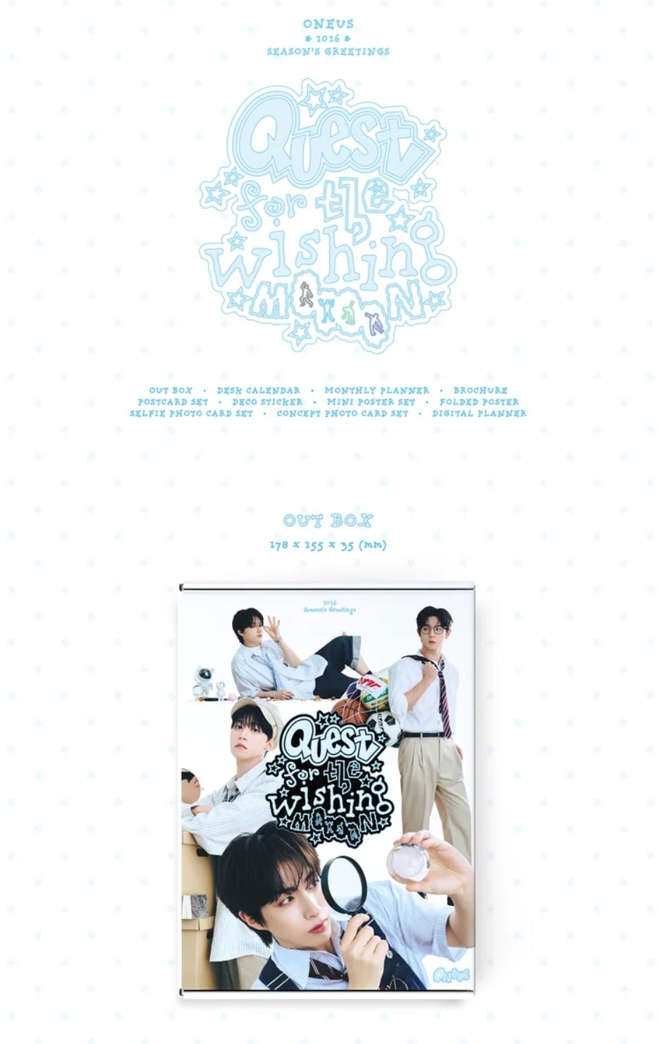 ONEUS - 2026 SEASON'S GREETINGS (QUEST FOR THE WISHING MOON) + Bizent Gift Nolae