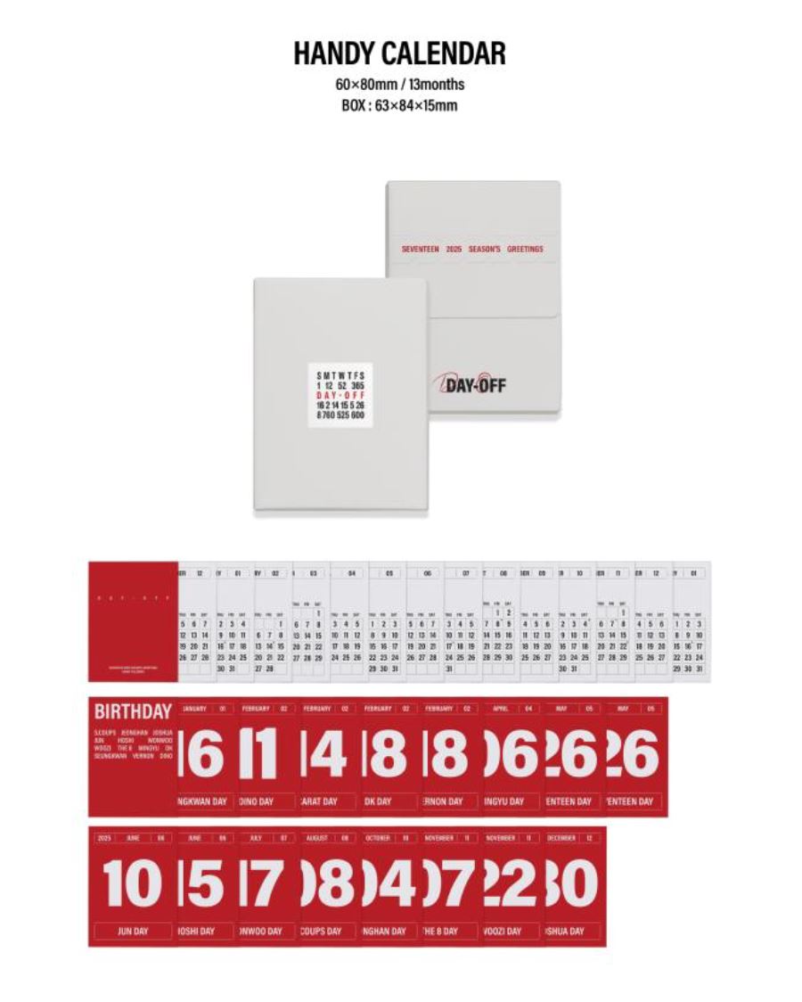 SEVENTEEN - 2025 SEASON'S GREETINGS + WALL CALENDAR SET + Weverse Gift