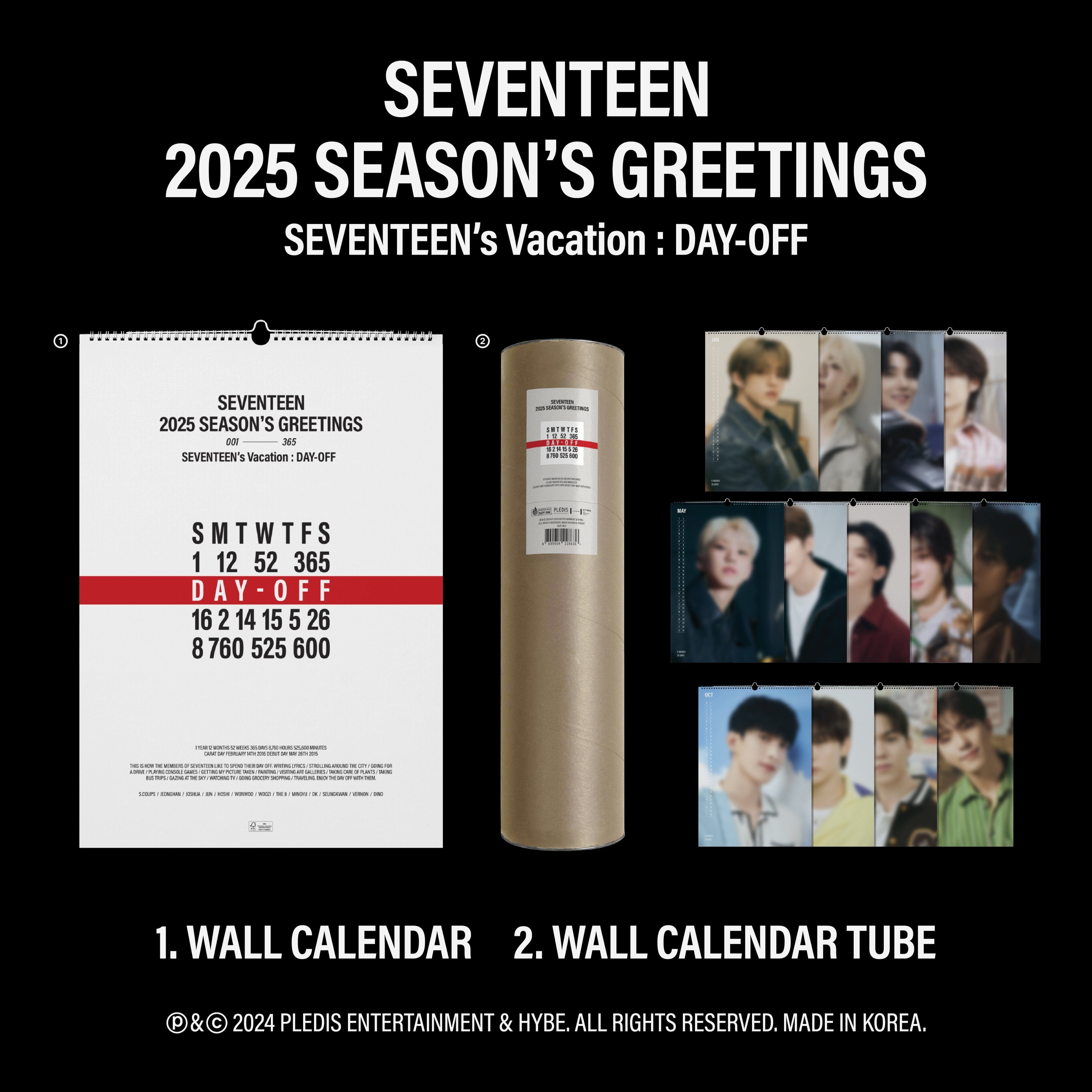 SEVENTEEN - 2025 SEASON'S GREETINGS + WALL CALENDAR SET + Weverse Gift