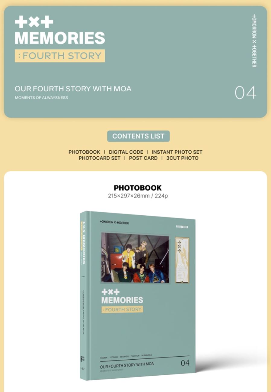 TXT - MEMORIES : FOURTH STORY + Weverse Gift