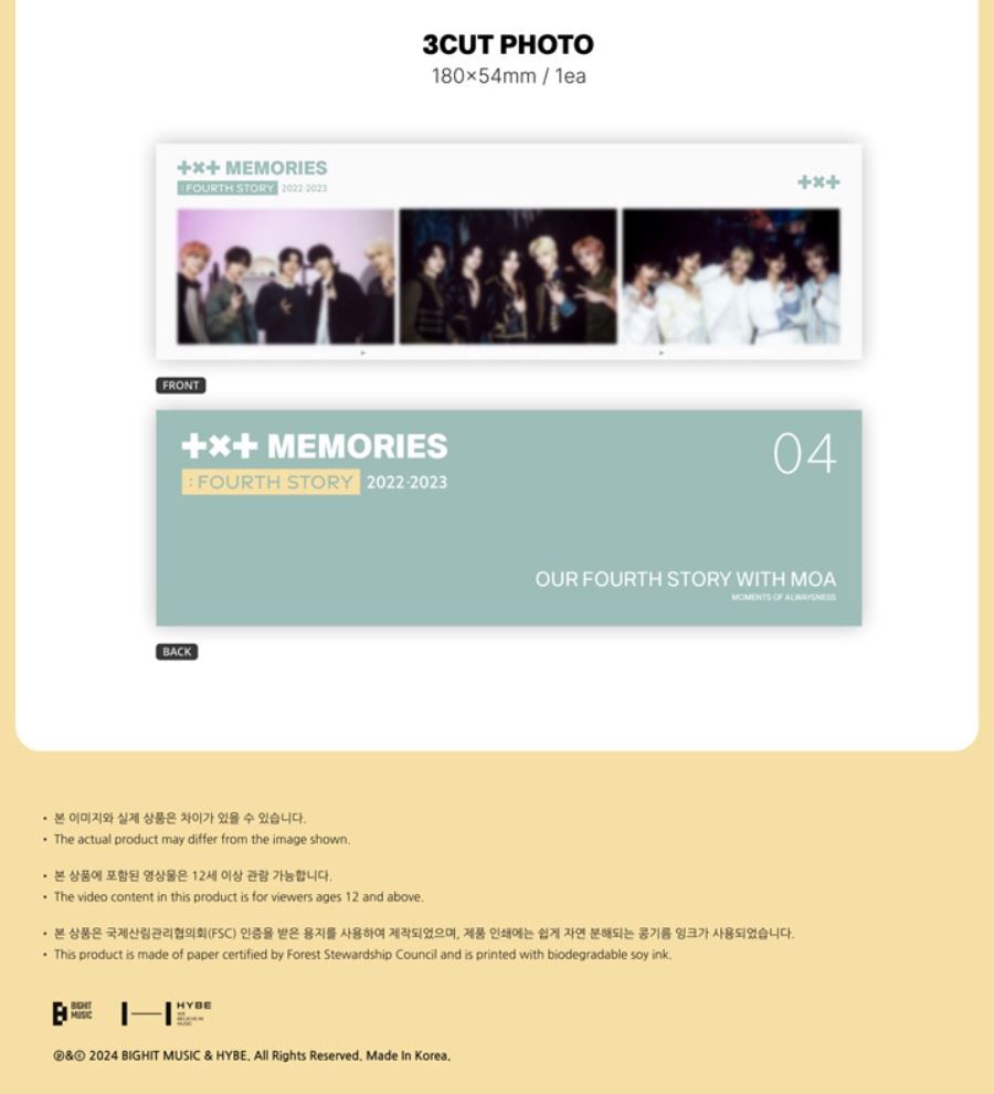 TXT - MEMORIES : FOURTH STORY + Weverse Gift