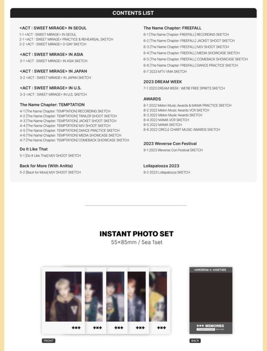 TXT - MEMORIES : FOURTH STORY + Weverse Gift