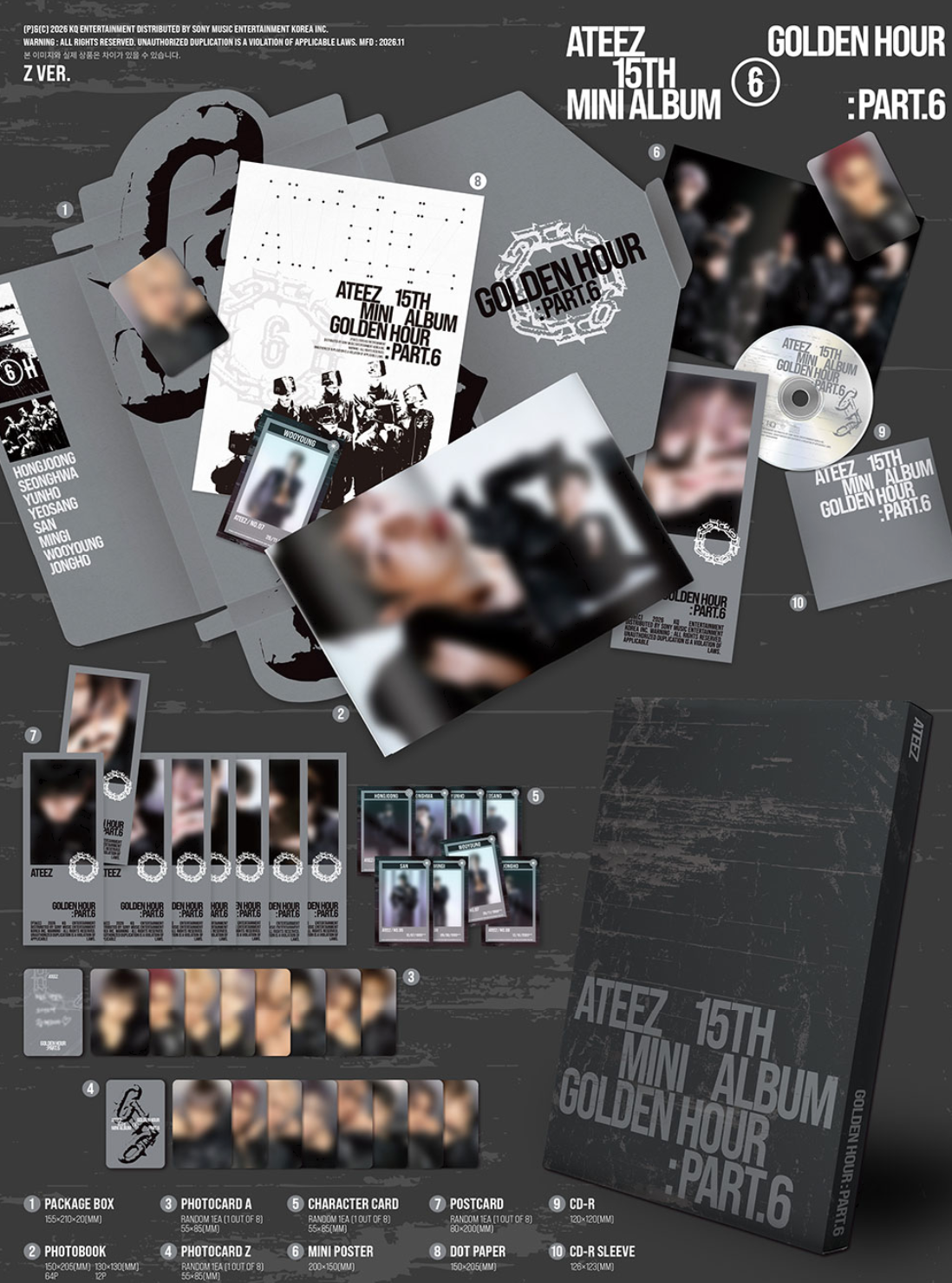 ATEEZ - GOLDEN HOUR : PART.6 SET + Soundwave Gift
