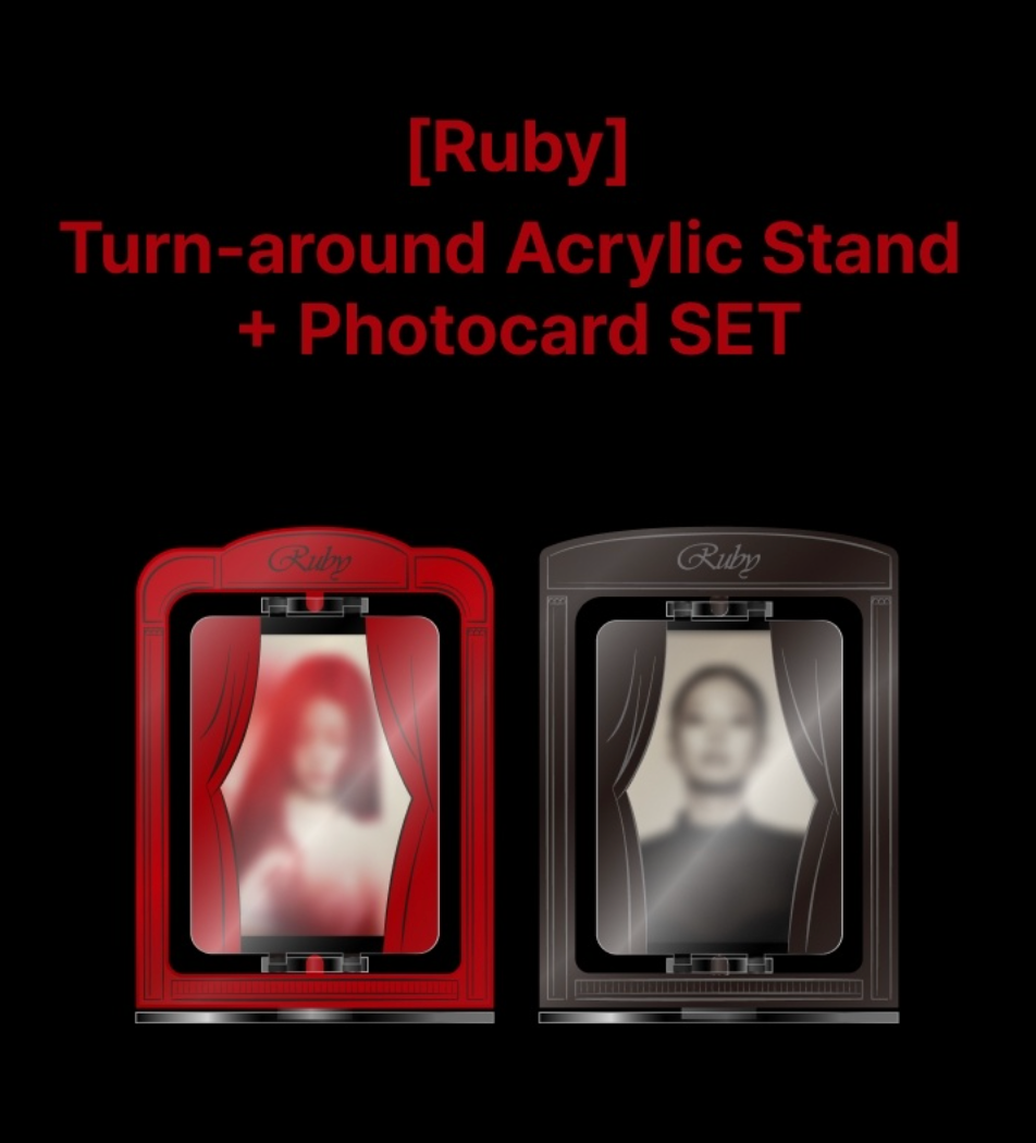 JENNIE (BLACKPINK) - TURN-AROUND ACRYLIC STAND + PHOTOCARD SET ('RUBY' MD)