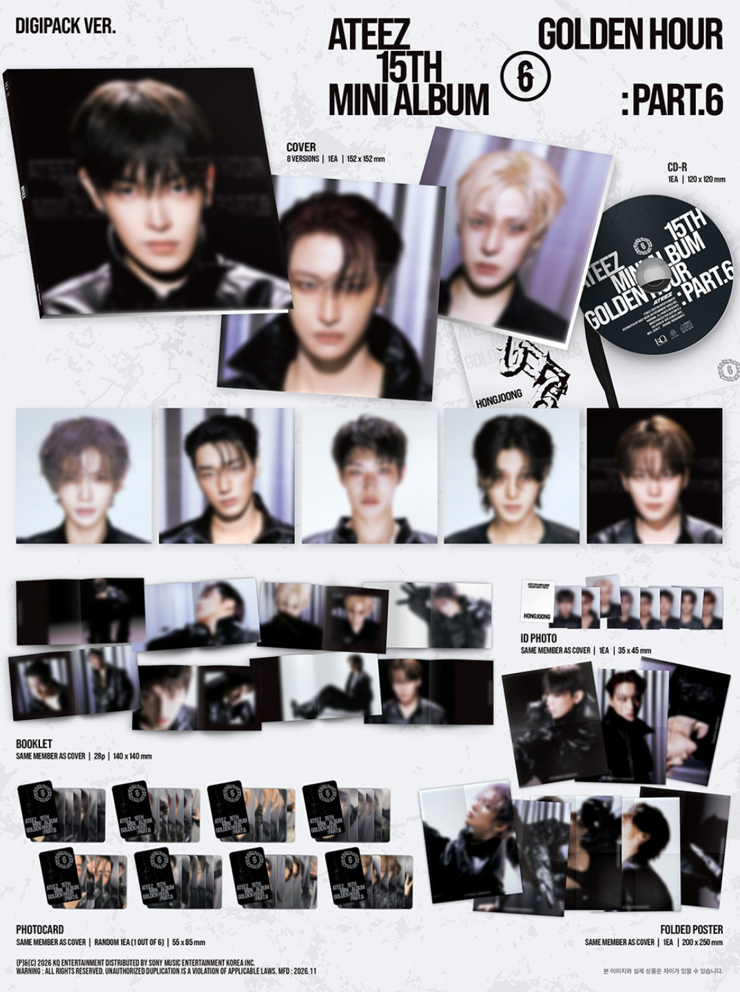 ATEEZ - GOLDEN HOUR : PART.6 SET + TOKTOQ Gift