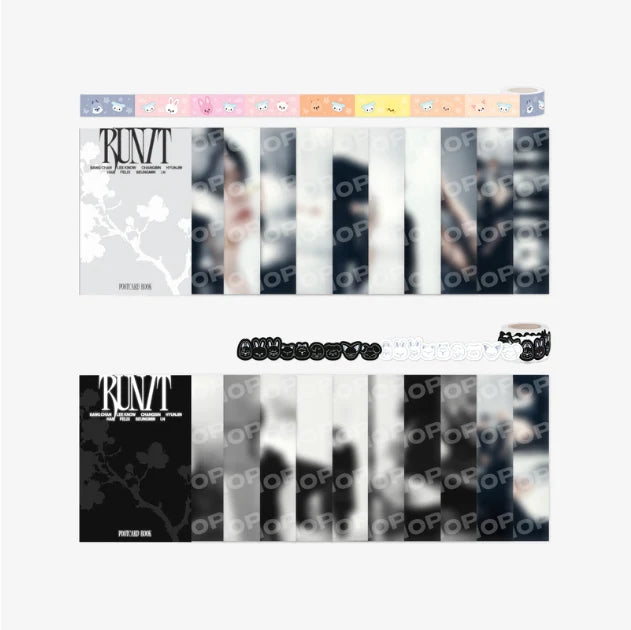 STRAY KIDS - POSTCARD BOOK & ROLL STICKER SET (WORLD TOUR 'RUN IT' MD)