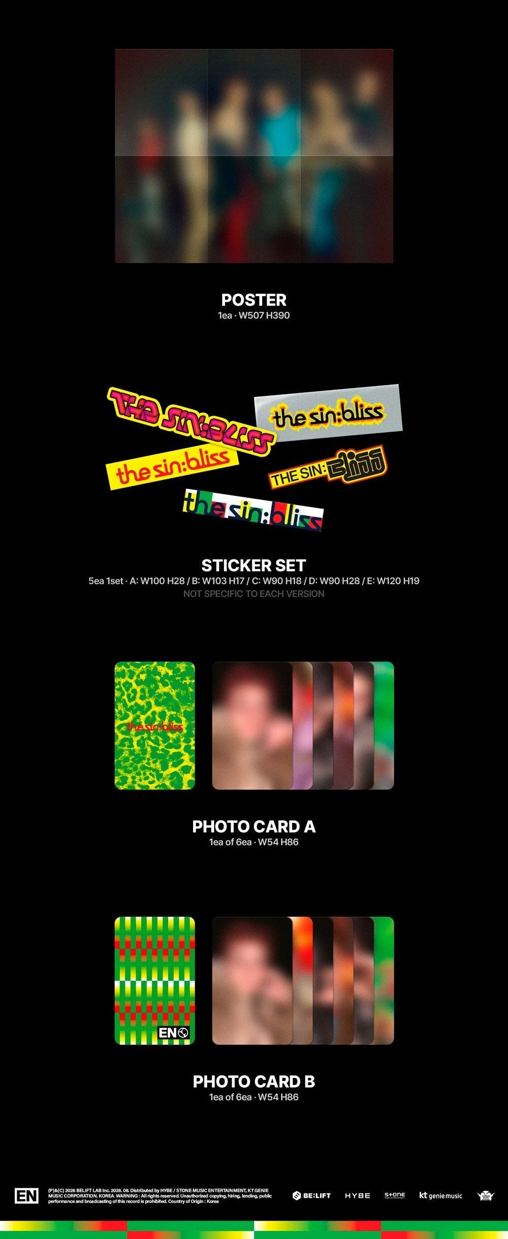 ENHYPEN - THE SIN: BLISS (SET) + WEVERSE GIFT