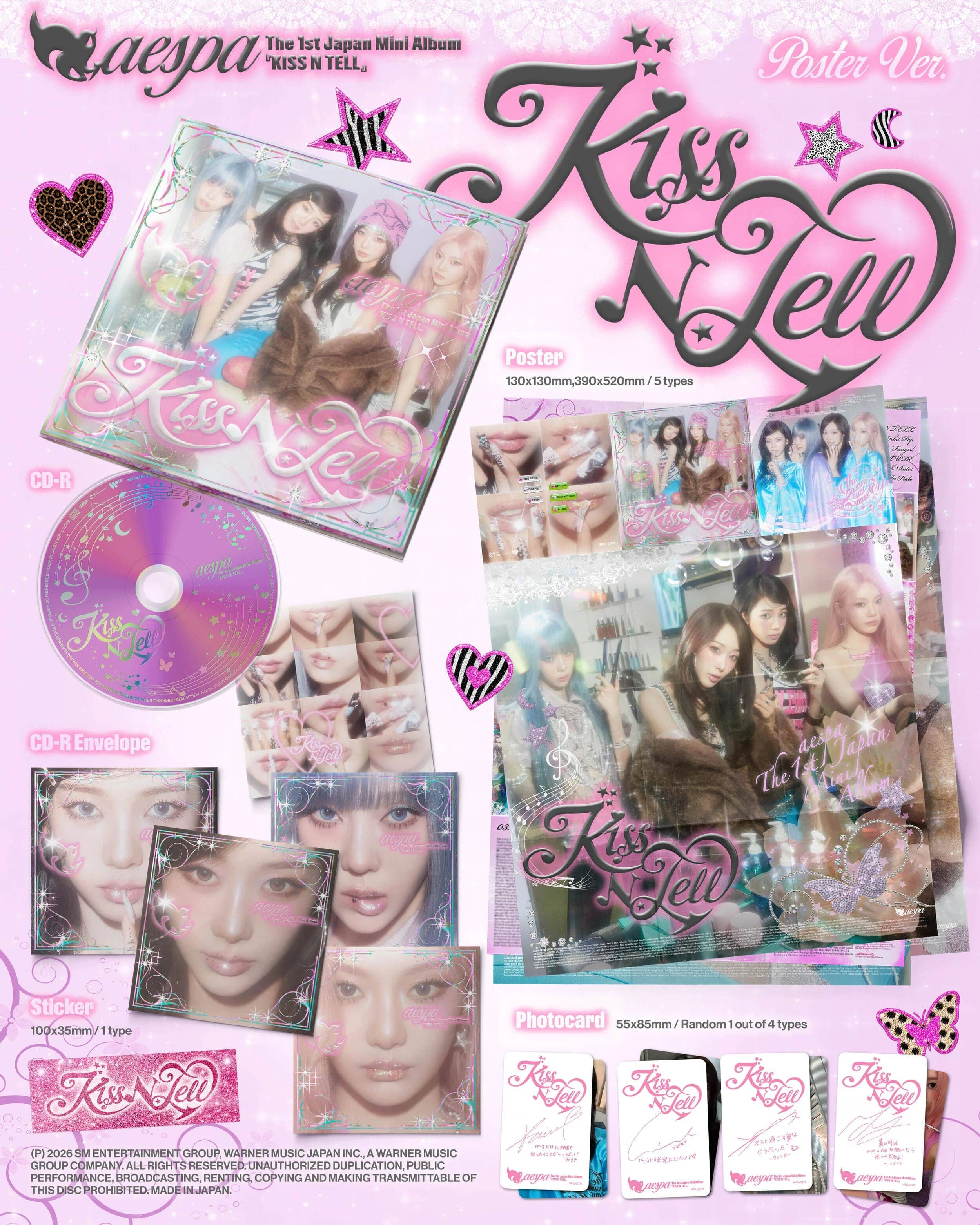 AESPA - KISS N TELL (THE 1ST JAPAN MINI ALBUM)