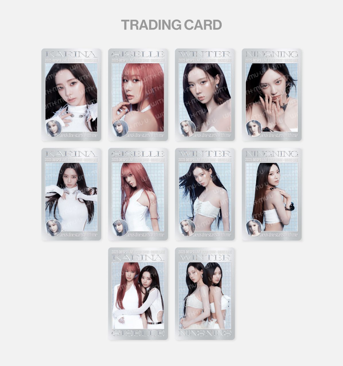 AESPA - RANDOM TRADING CARD SET (2025 LIVE TOUR 'SYNK : AEXIS LINE' OF
