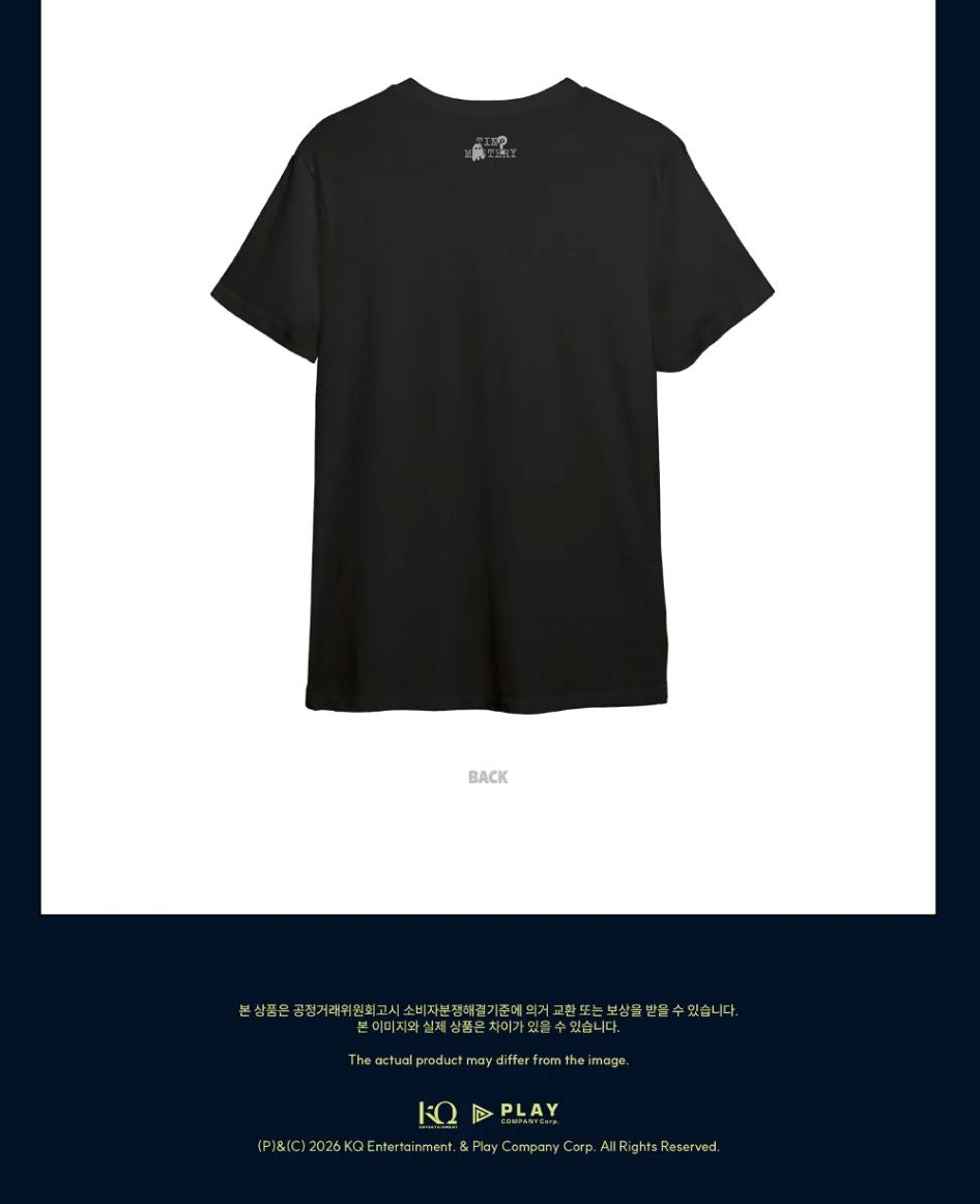 ATEEZ TINY MYSTERY Tシャツ ブラック ATEEZ - 2026 ATEEZ FANMEETING 'ATINY'S VOYAGE : TINY MYSTERY' MD