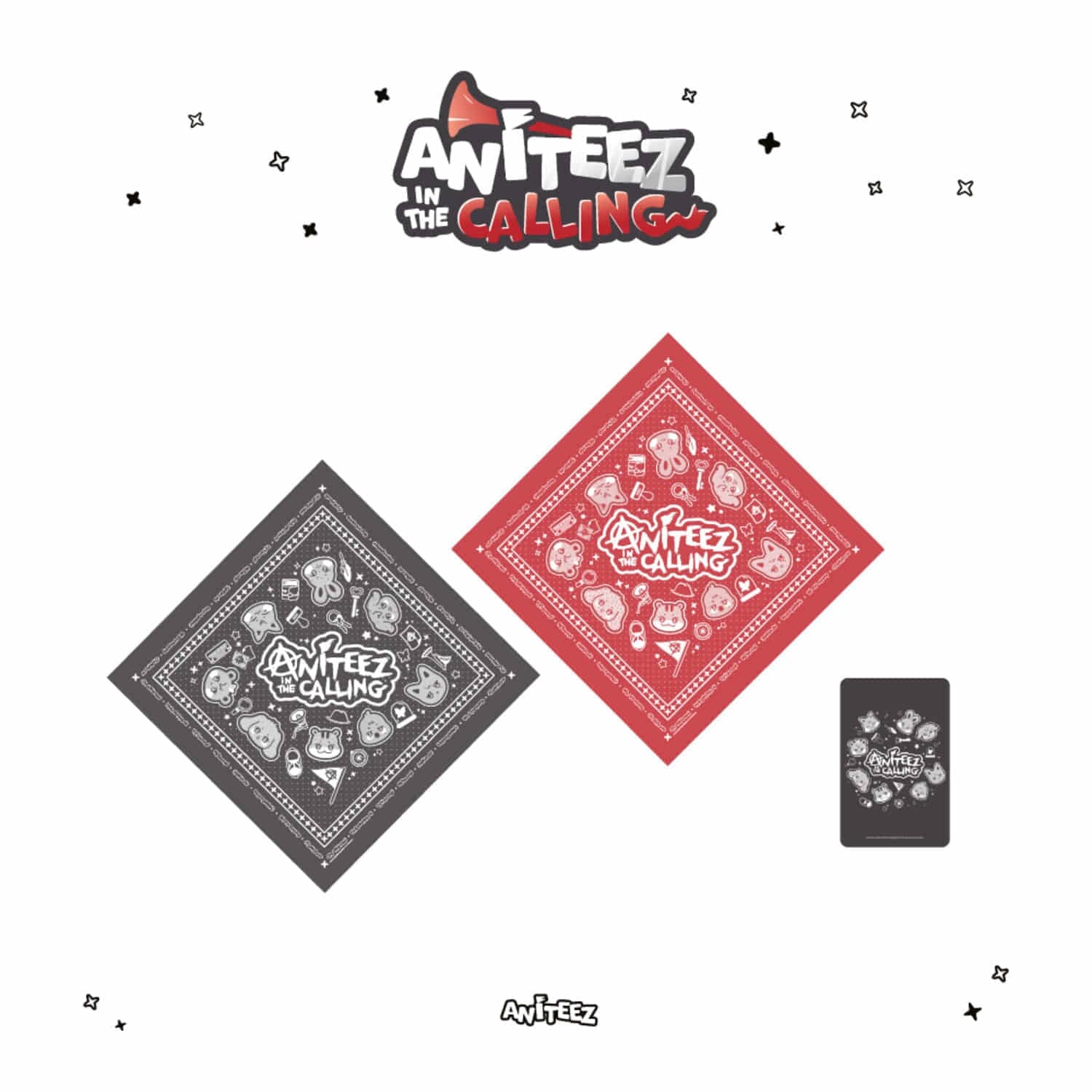 ateez aniteez ラントレ　ソロ コンプリート　calling ATEEZ X ANITEEZ IN THE CALLING Pop-Up Official MD Trading Card
