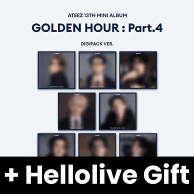 ATEEZ - GOLDEN HOUR : PART.4 (DIGIPACK VER.) + Hellolive Gift Nolae