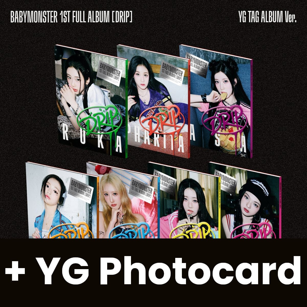 BABYMONSTER - DRIP (YG TAG ALBUM VER.) + YG Photocard Nolae