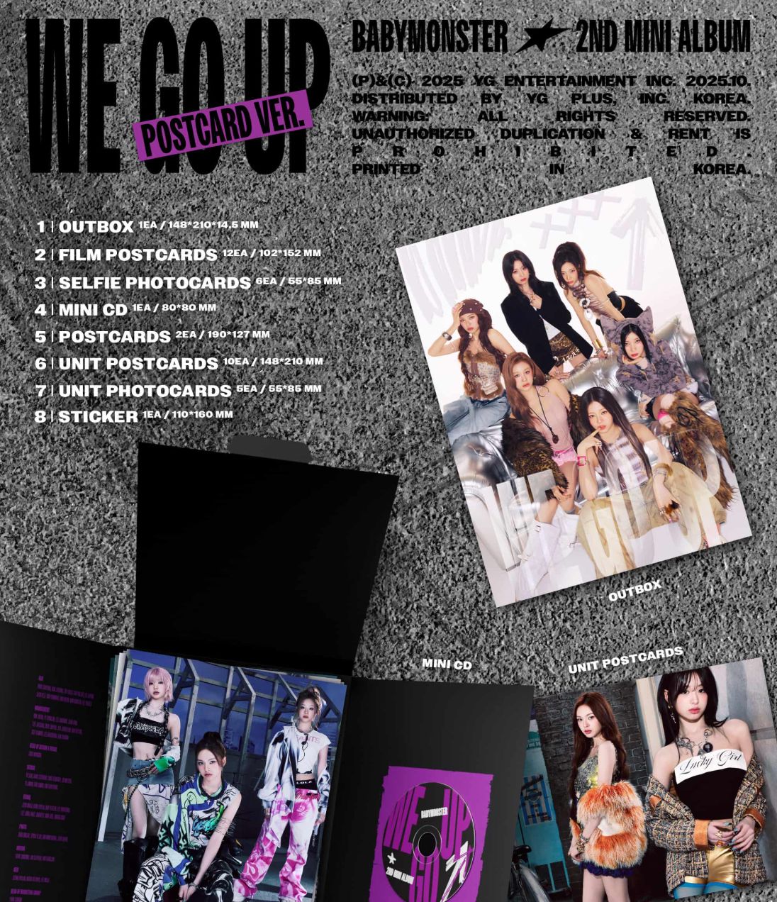 BABYMONSTER - WE GO UP (POSTCARD VER.)