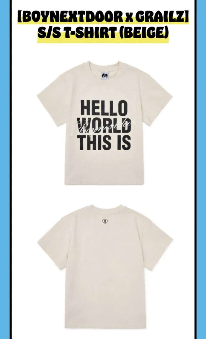 BOYNEXTDOOR x GRAILZ S/S T-Shirt Mサイズ BOYNEXTDOOR - [BOYNEXTDOOR X GRAILZ] S/S T-SHIRT (KNOCK ON VOL.1 FINAL