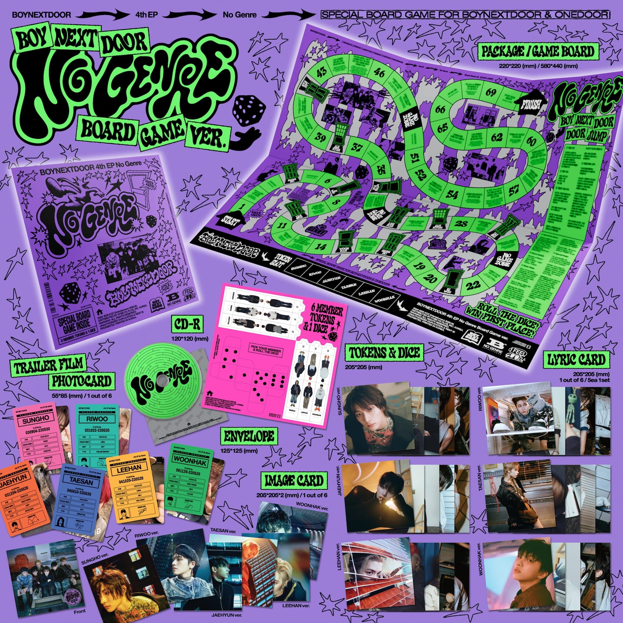BOYNEXTDOOR - NO GENRE (BOARD GAME VER.) SET + Weverse Gift Nolae