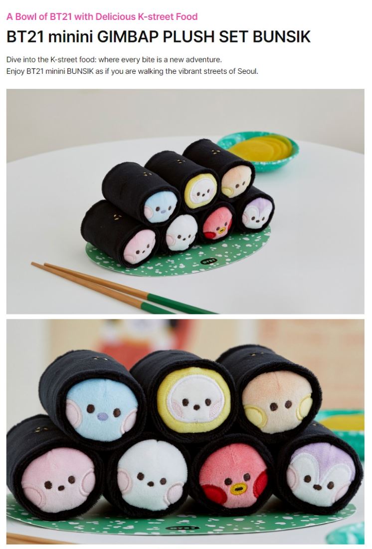 BT21 - MININI GIMBAP PLUSH SET BUNSIK Nolae