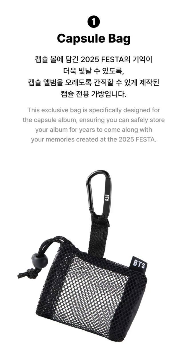 BTS - CAPSULE MERCH FULL PACKAGE (2025 FESTA OFFICIAL MD) Nolae