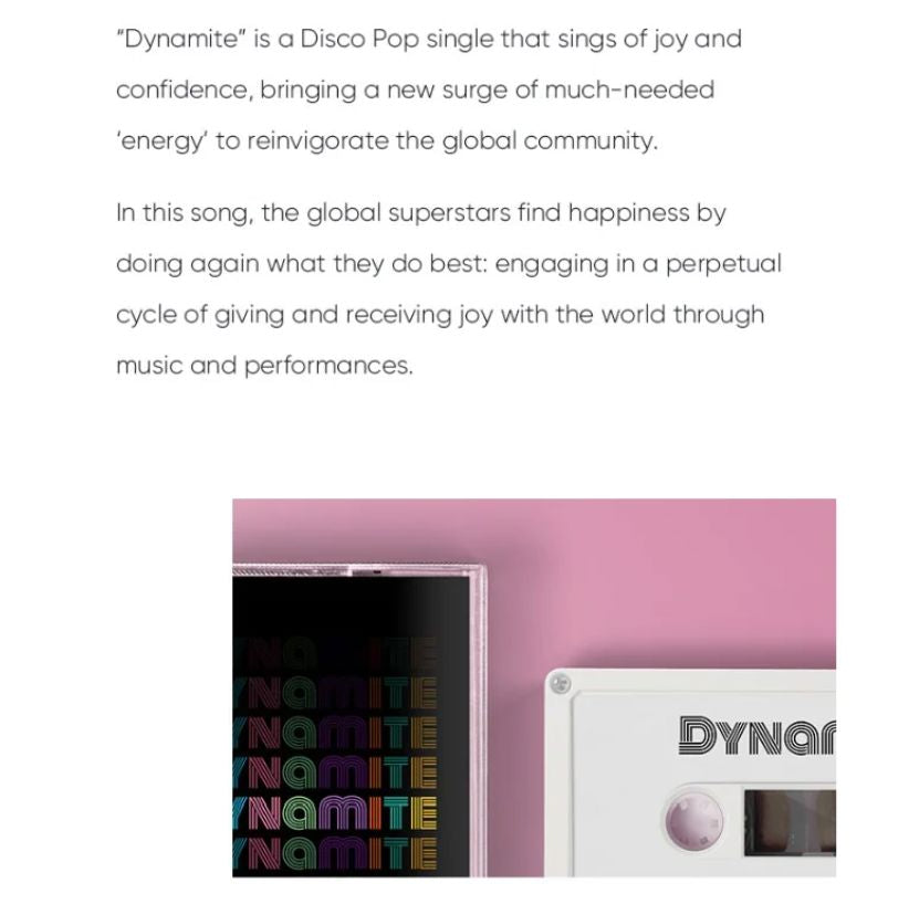 BTS - DYNAMITE (LIMITED EDITION CASSETTE) Nolae