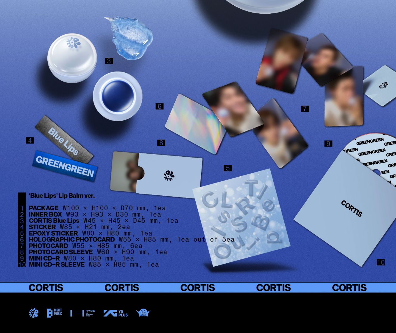 CORTIS - GREENGREEN ('BLUE LIPS' LIP BALM VER.)