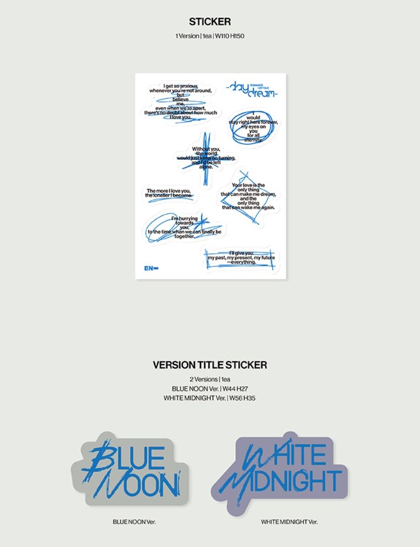 ENHYPEN - ROMANCE : UNTOLD - DAYDREAM SET + Apple Music Photocards Nolae