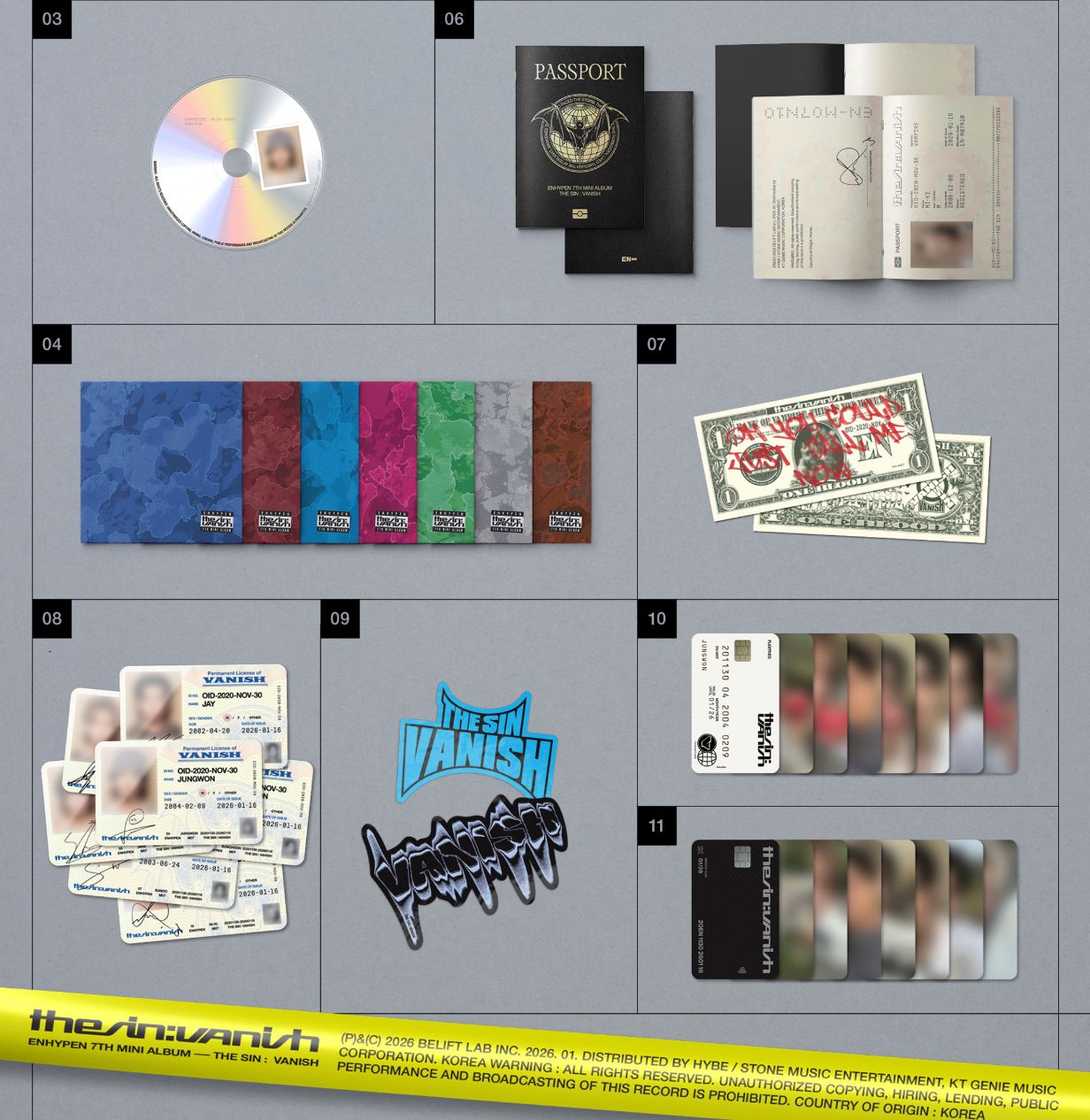 ENHYPEN - THE SIN: VANISH (FUGITIVES VER.) + Musickorea Gift Nolae