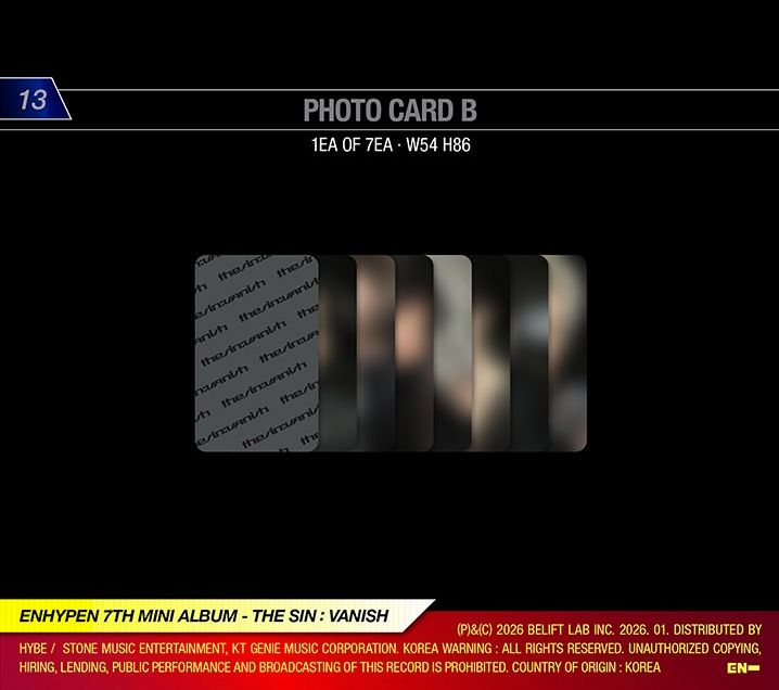 ENHYPEN - THE SIN: VANISH + WEVERSE GIFT Nolae