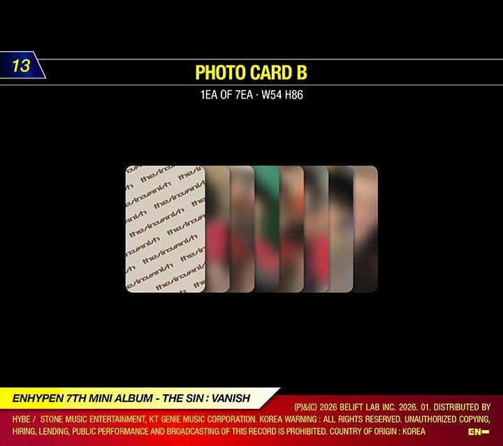 ENHYPEN - THE SIN: VANISH + WEVERSE GIFT Nolae