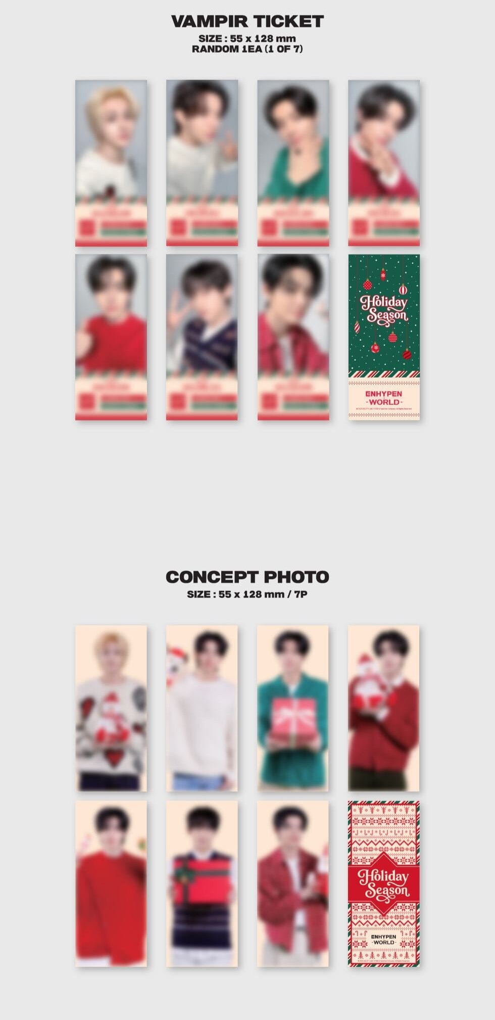 ENHYPEN　トレカ　ホリデーコレクション　HOLIDAY 特典 ENHYPEN WORLD COUPON CARD COLLECTION (HOLIDAY SEASON VER.) - Kpop USA