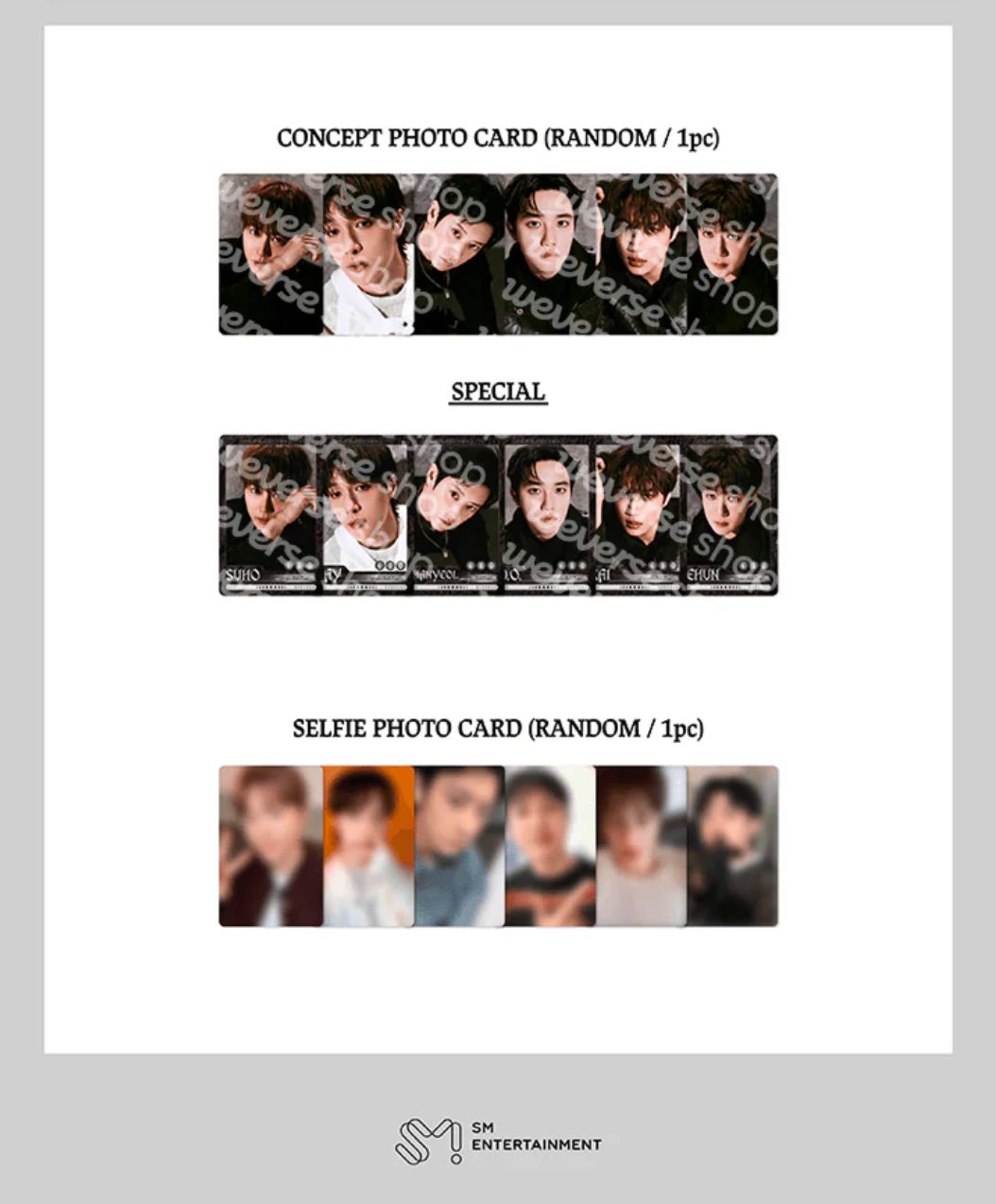 EXO - RANDOM TRADING CARD (EXO POP-UP 'REVERXE THE WORLD' OFFICIAL MD) Nolae