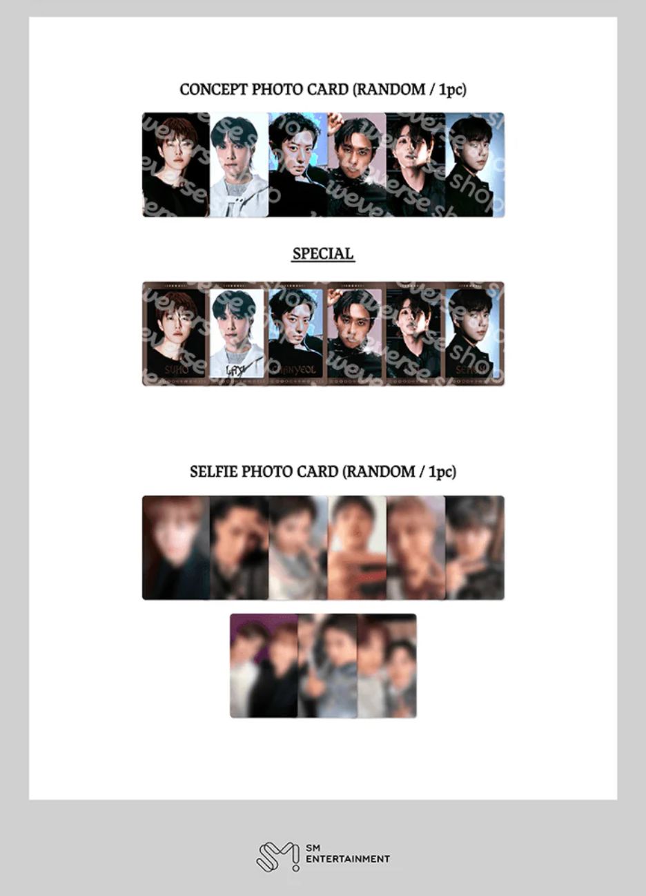 EXO - RANDOM TRADING CARD (EXO POP-UP 'REVERXE THE WORLD' OFFICIAL MD)