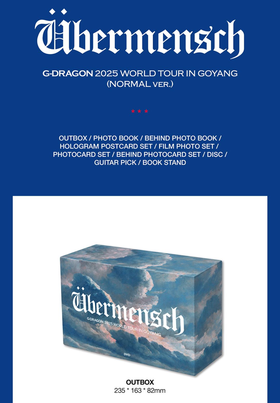 G-DRAGON (BIGBANG) - 2025 WORLD TOUR 'ÜBERMENSCH' IN GOYANG (NORMAL VER.) Nolae