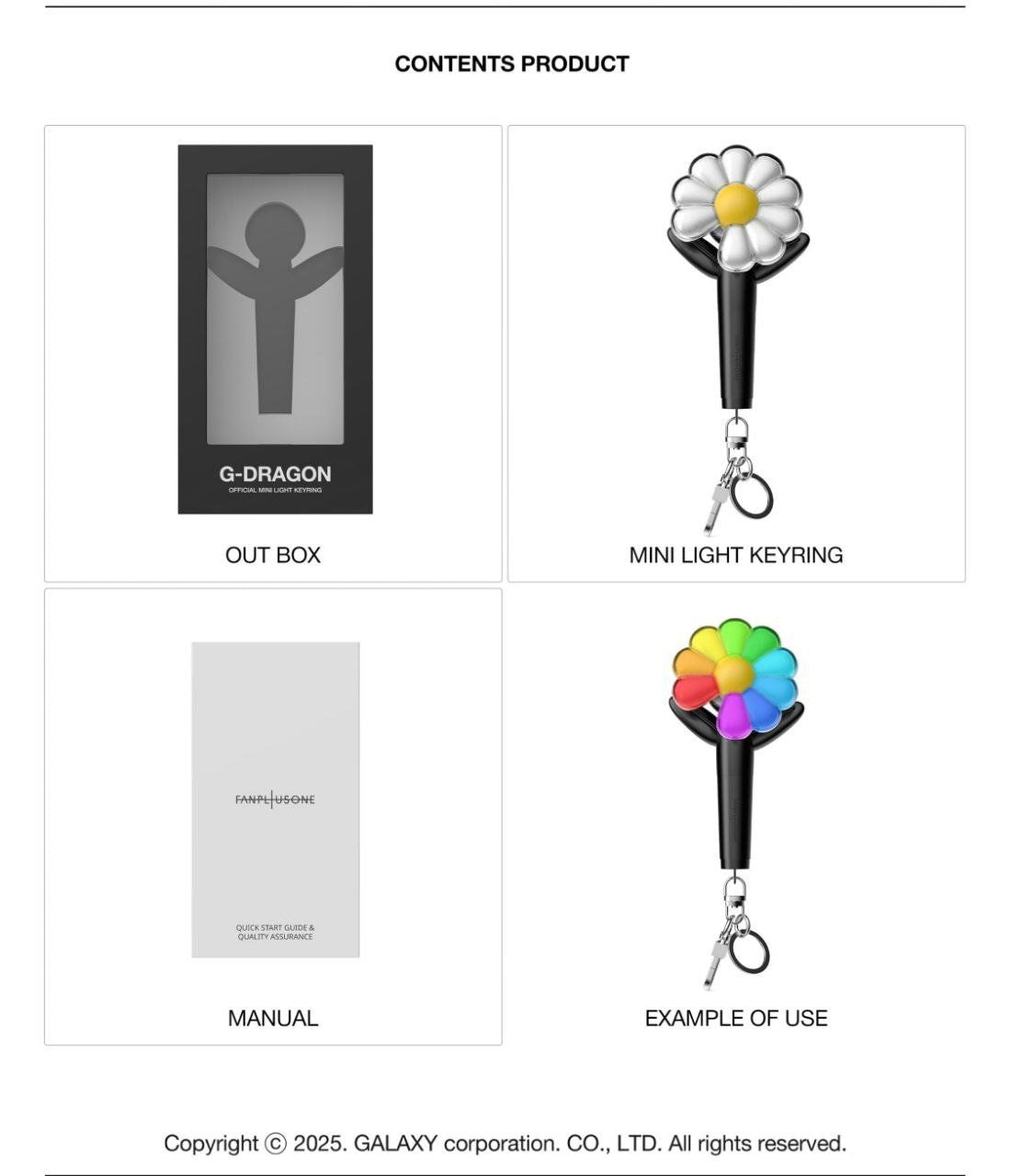 G-DRAGON (BIGBANG) - OFFICIAL MINI LIGHT KEYRING Nolae