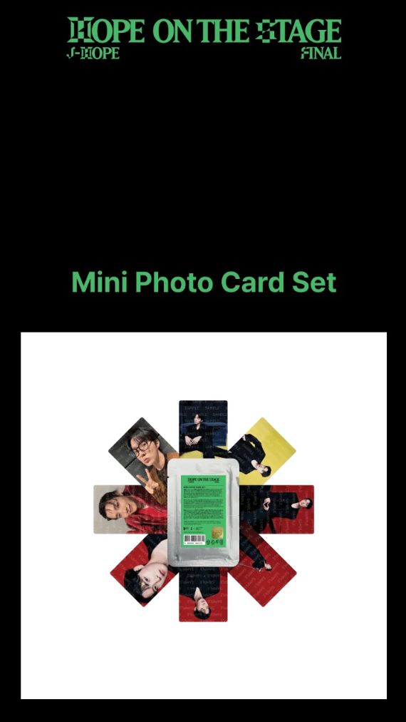 J-HOPE (BTS) - MINI PHOTO CARD SET (J-HOPE TOUR 'HOPE ON THE STAGE FIN