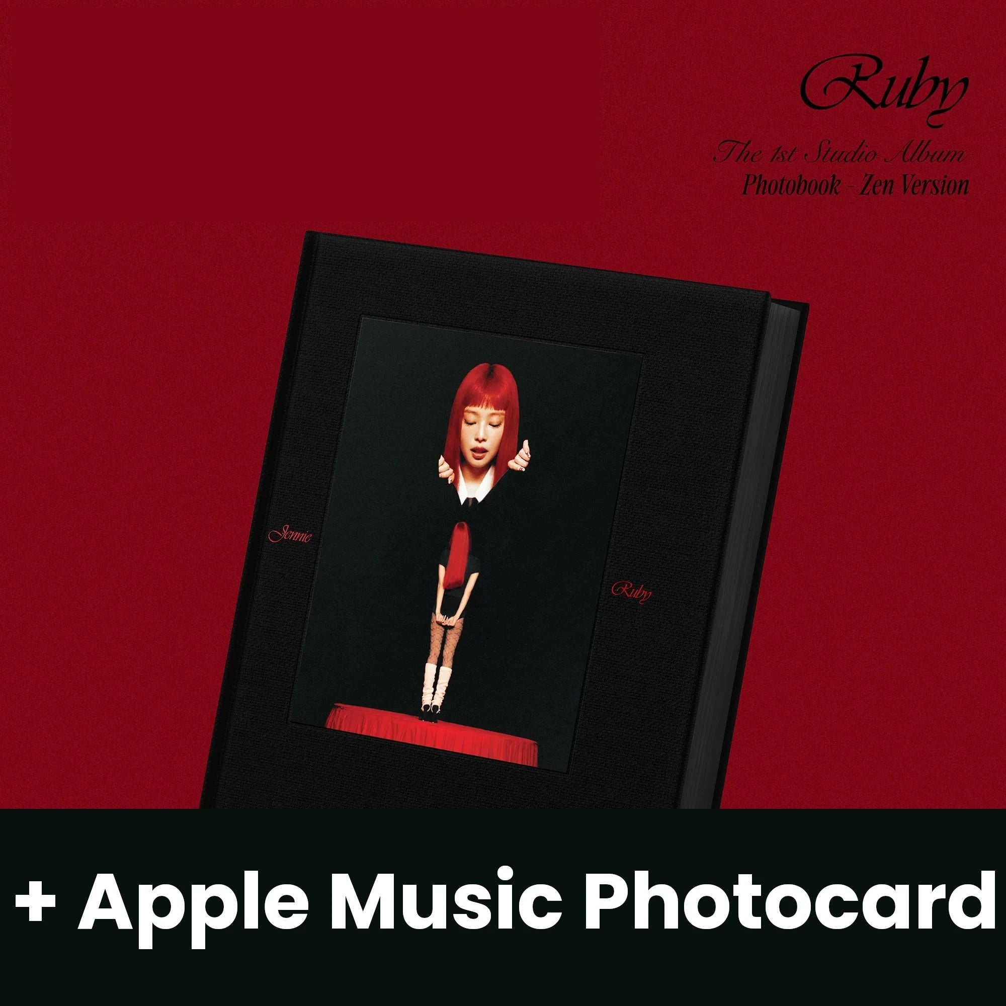 JENNIE (BLACKPINK) - RUBY (PHOTOBOOK VER.) + Apple Music Photocard Nolae