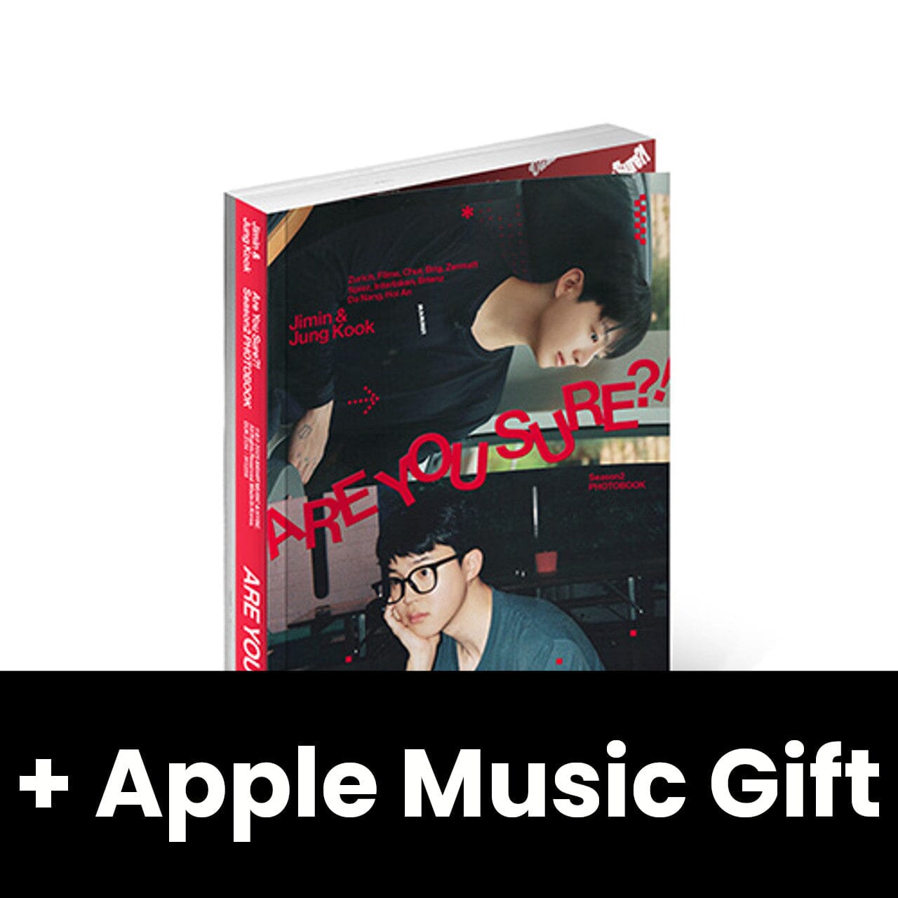 JIMIN X JUNGKOOK (BTS) - ARE YOU SURE?! SEASON2 (PHOTOBOOK) + Apple Mu