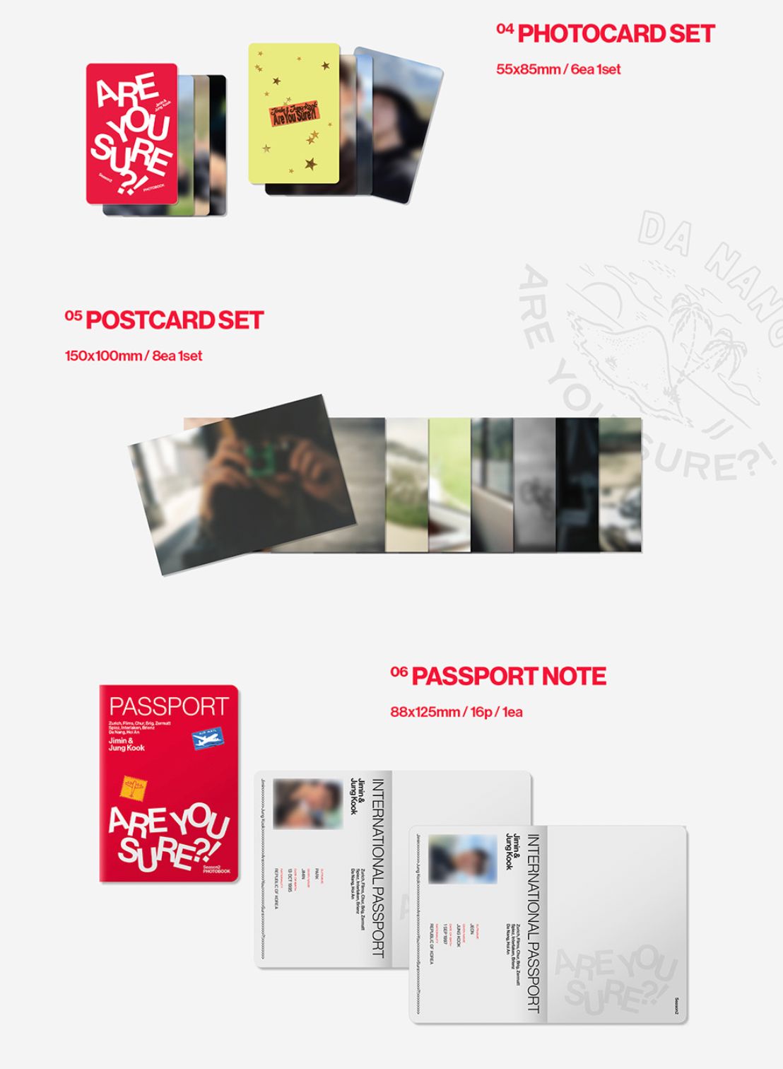 ARE YOU SURE? パスポートポーチ Jungkook jimin BTS JIMIN & JUNG KOOK - ARE YOU SURE?! OFFICIAL MD PASSPORT COVER