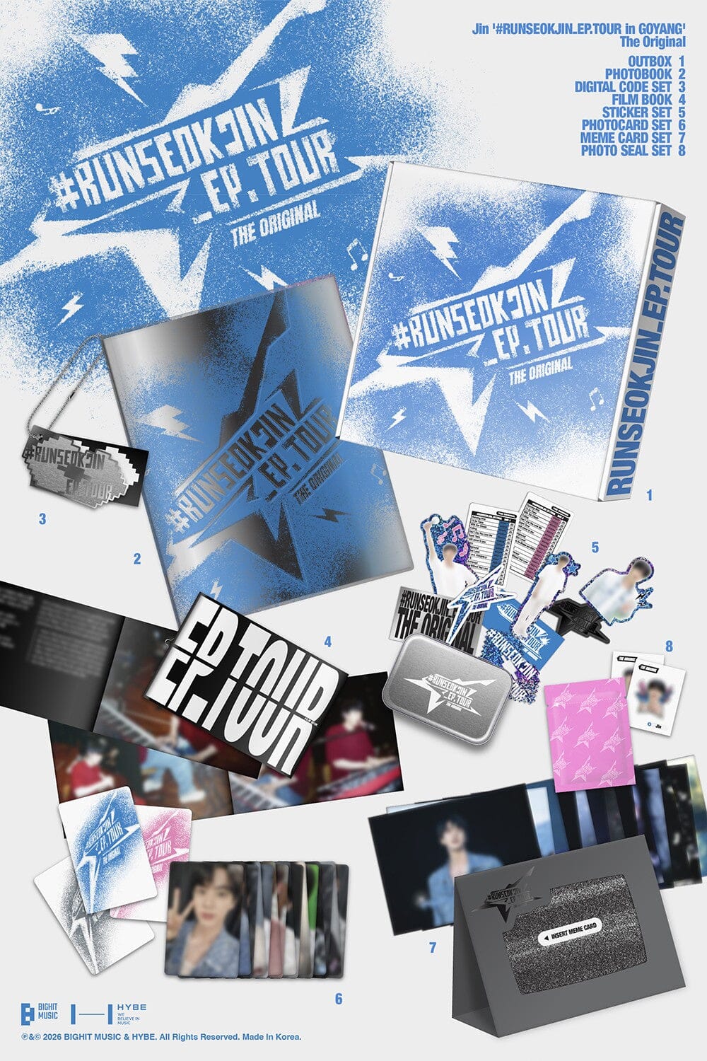 BTS JIN RUNSEOKJIN_EP.TOUR 特典 トレカ4枚 JIN (BTS) - [#RUNSEOKJIN_EP.TOUR IN GOYANG] THE ORIGINAL