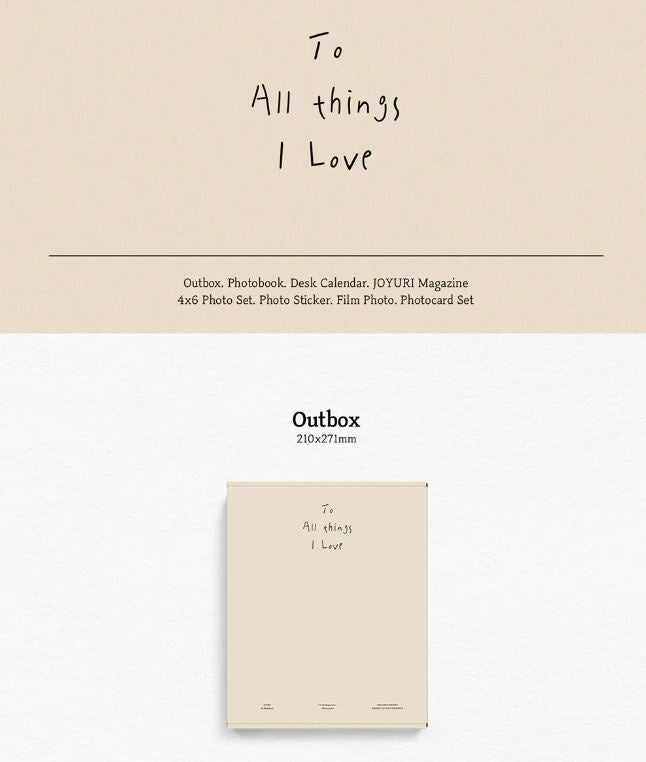 JO YURI - TO ALL THINGS I LOVE (1ST PHOTOBOOK) Nolae Kpop