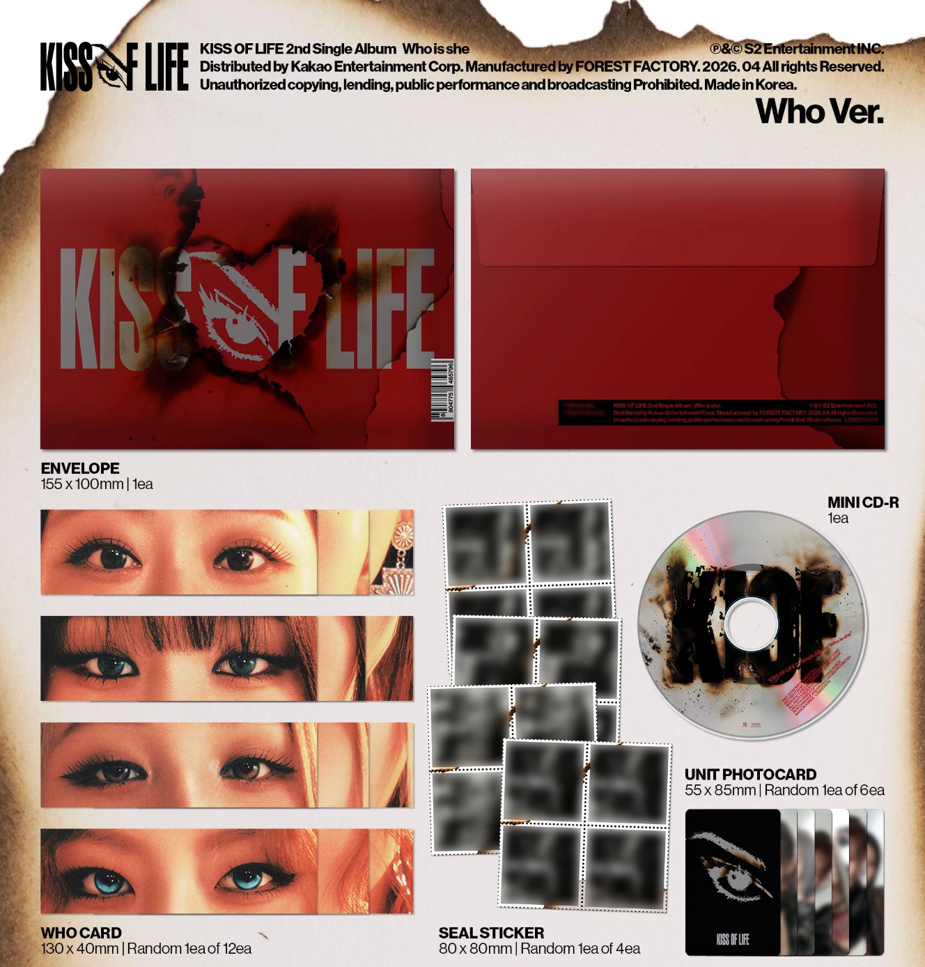 KISS OF LIFE - WHO IS SHE (WHO VER.) + Soundwave Photocard Nolae