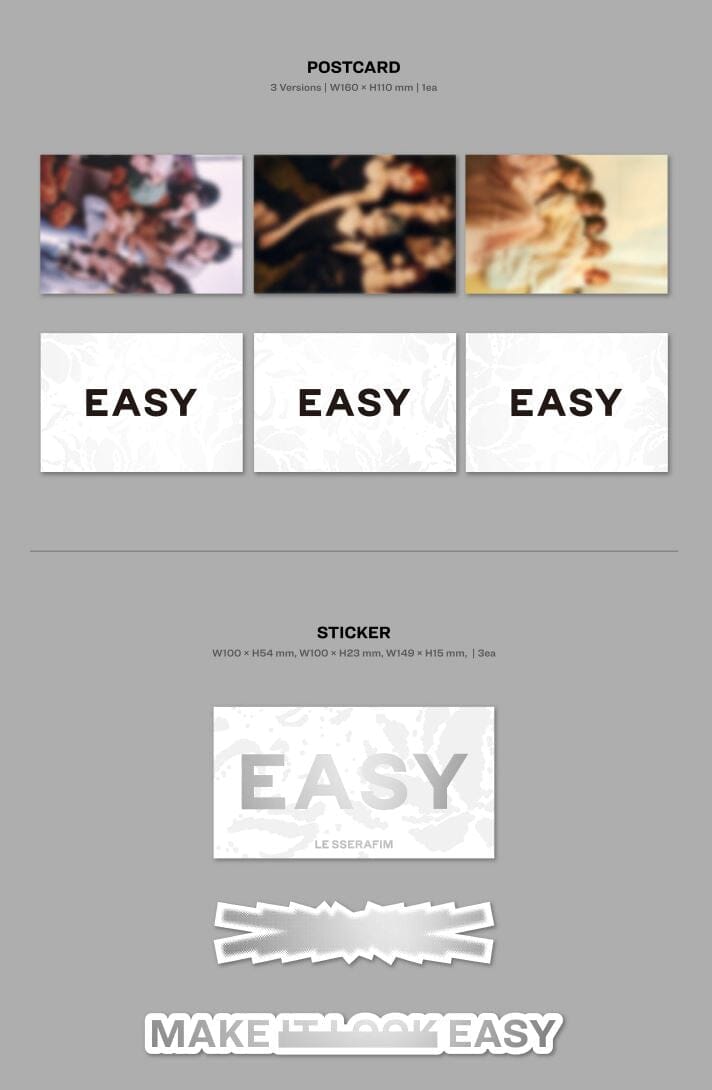 LE SSERAFIM - EASY (3RD MINI ALBUM) SET + Weverse Showcase Gift Nolae